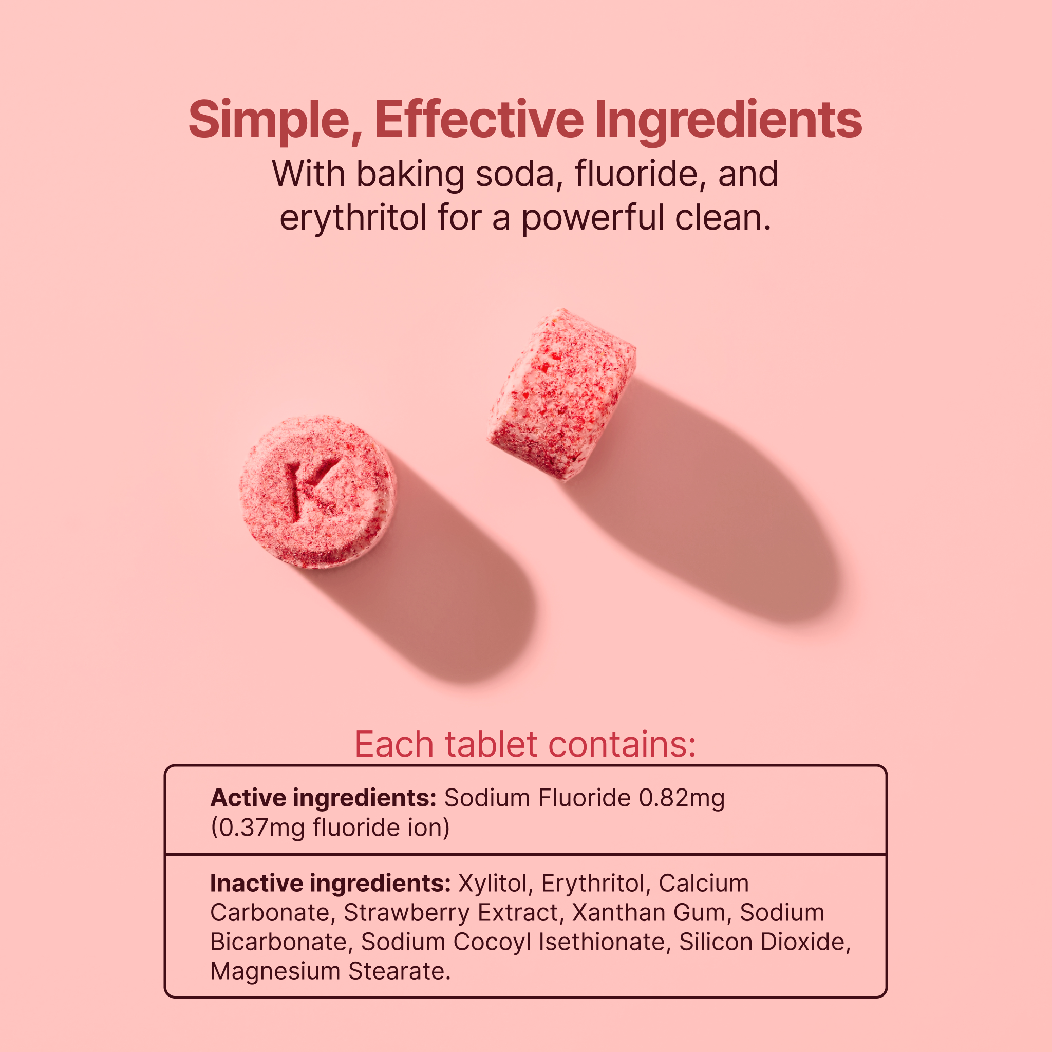 Strawberry Fluoride Toothpaste Tablets | Kaylaan – Kaylaan LLC
