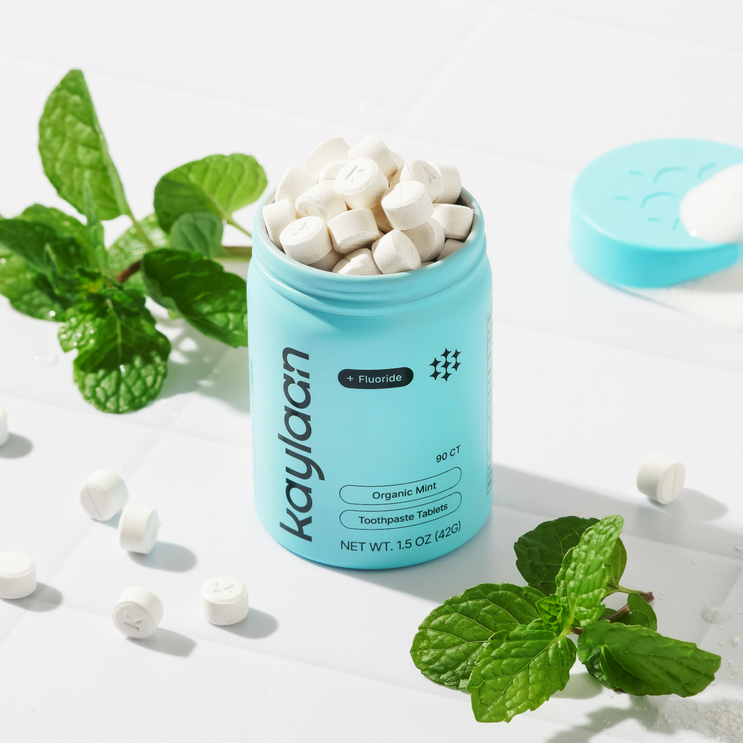 Fluoride Mint Toothpaste Tablets | Kaylaan – SLS-Free – Kaylaan LLC Fluoride Mint Toothpaste Tablets | Kaylaan – SLS-Free – Kaylaan LLC