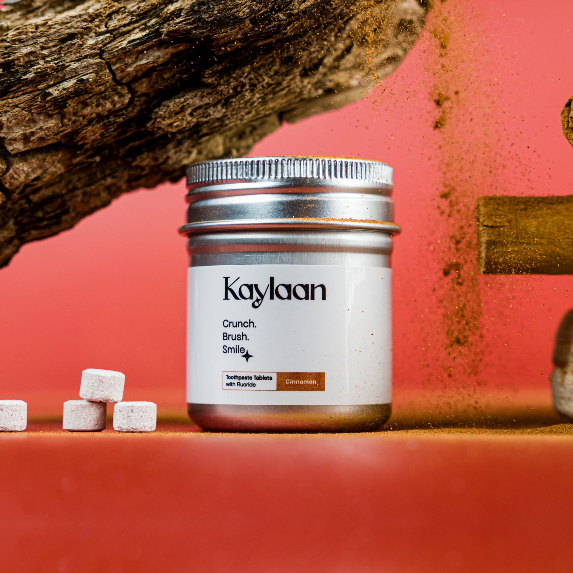 Cinnamon Fluoride Toothpaste Tablets — Natural Fresh Breath Cinnamon Fluoride Toothpaste Tablets — Natural Fresh Breath