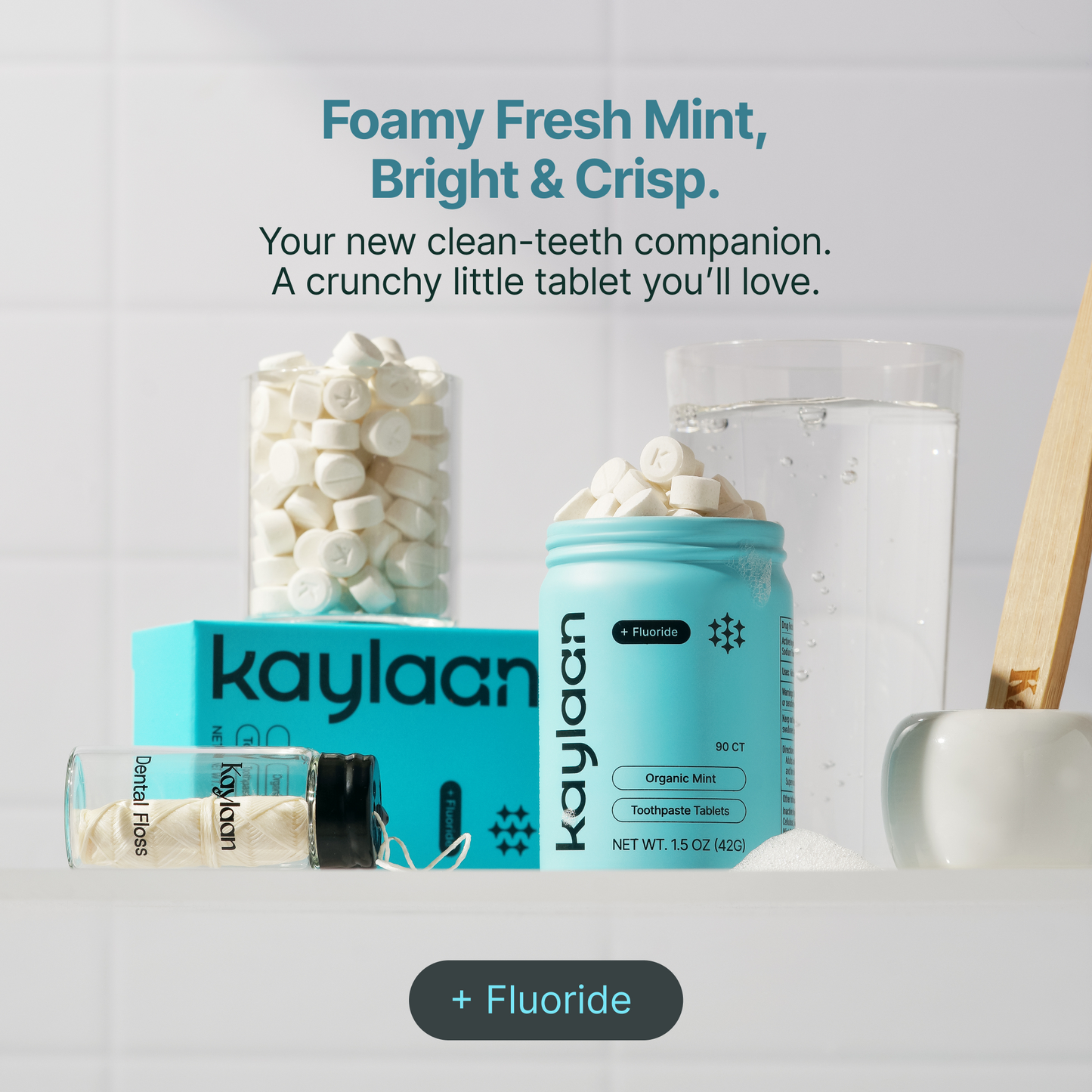 Mint Toothpaste Tablets with Fluoride | Zero-Waste Oral Care Mint Toothpaste Tablets with Fluoride | Zero-Waste Oral Care