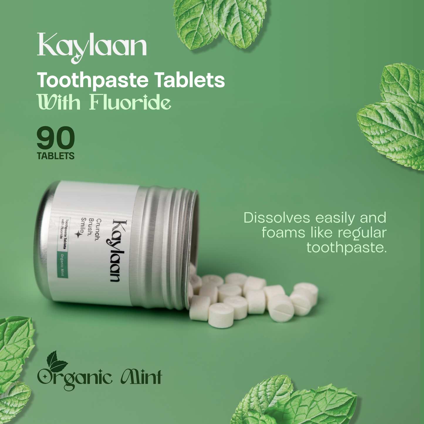 
                  
                    Non-Fluoride Mint Toothpaste Tablets
                  
                