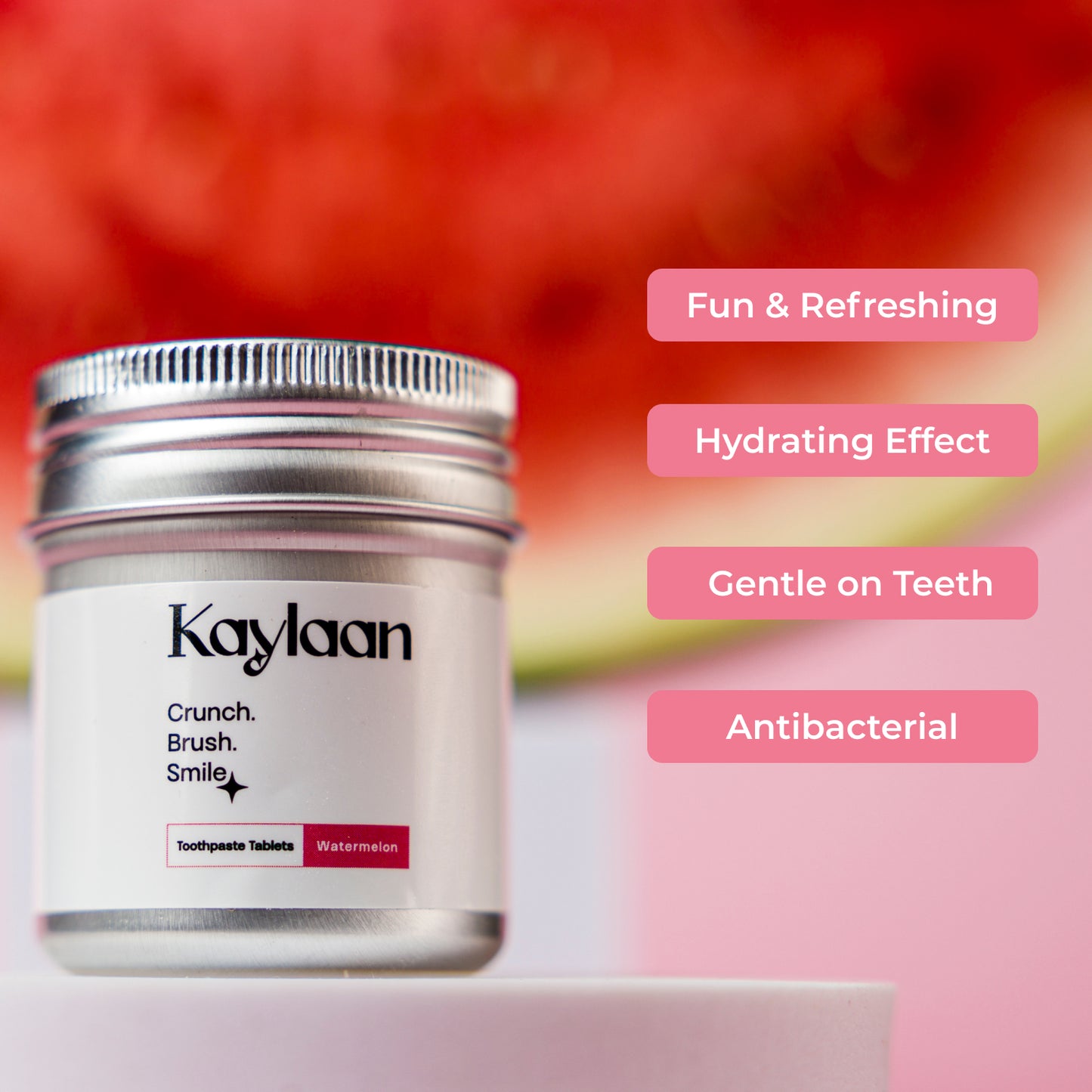 
                  
                    Watermelon Toothpaste Tablets
                  
                
