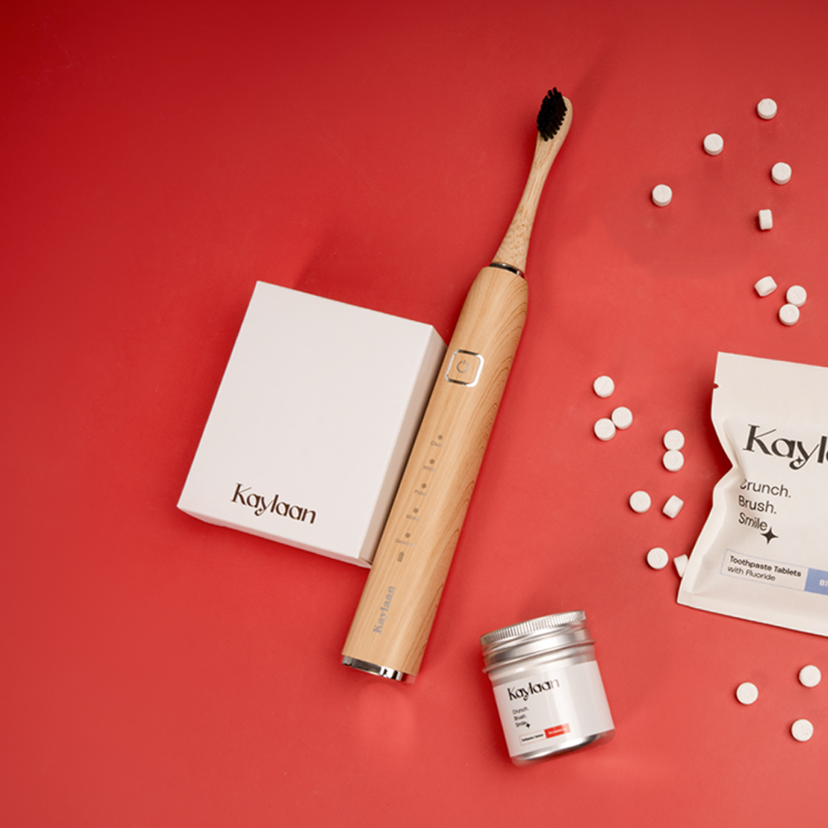 Bamboo Toothbrush + Toothpaste Tablets Tin + Refill